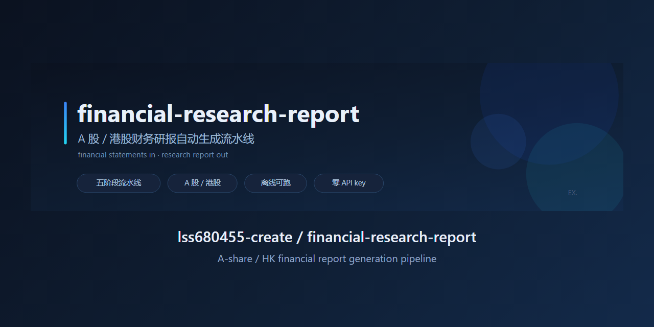 financial-research-report —— AI 金融研报自动生成